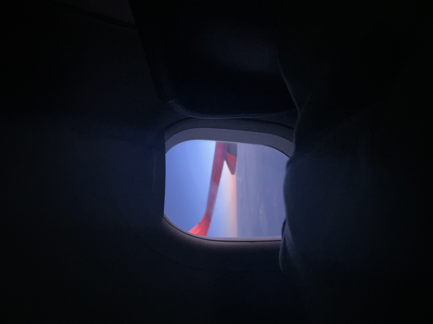 Wing view at dusk, see you in 2027