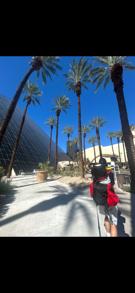 Exploring near the Luxor pyramid